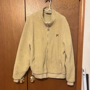 Fila Tan Sherpa Fleece Jacket